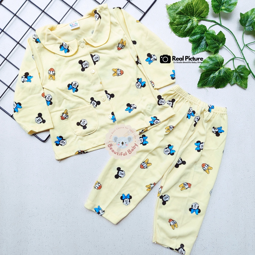 Setelan Piyama Baju Bayi Perempuan 3-18 Bulan Lengan Panjang Celana Panjang Motif Minnie Mouse / Baju Bayi Perempuan Syifana / Baby.ou