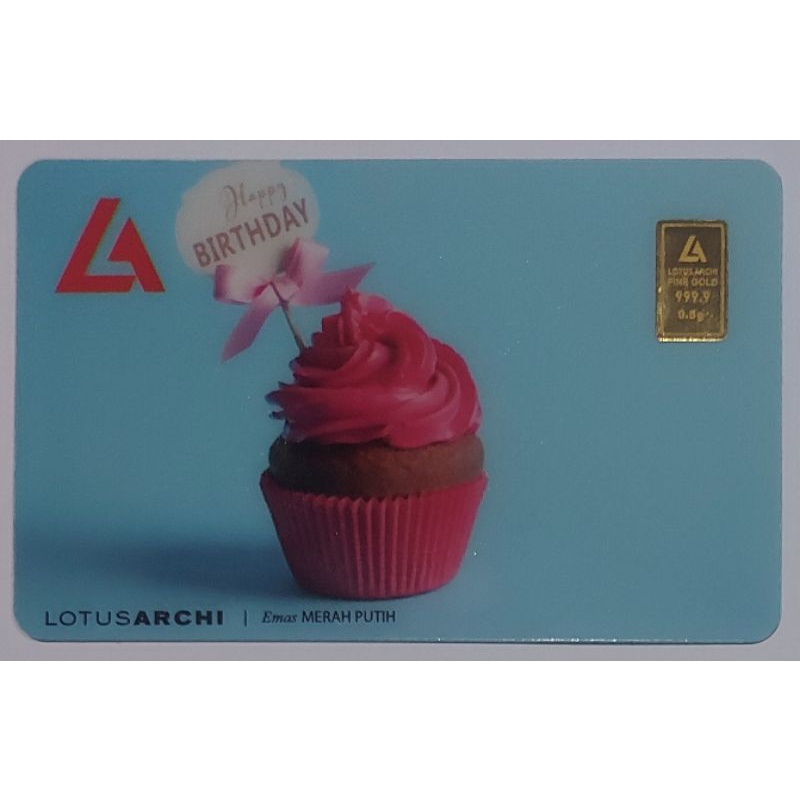 Logam Mulia Lotus Archi 0.5 Gram Gift Series Happy Birthday