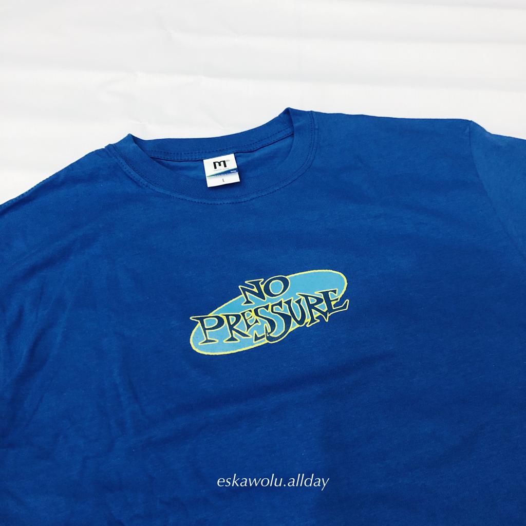 NO PRESSURE - LOGO BLUE TSHIRT OFFICAL MERCH ASIA TOUR 2023