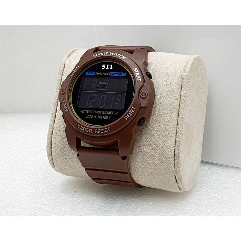 JAM TANGAN PRIA DIGITAL 511 WATER RESIST TALI RUBBER