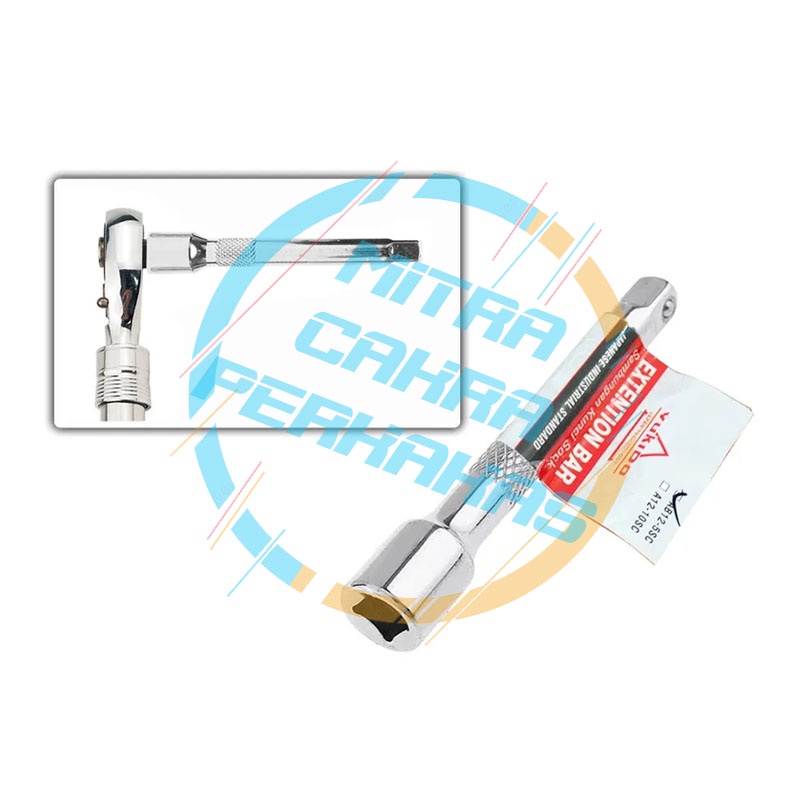 TEKIRO Extension Bar Kunci Shock 1/2 Panjang 10&quot; dan 8&quot; inci, Gagang Sambungan Sock, Sok, Socket, Chrome Vanadium.