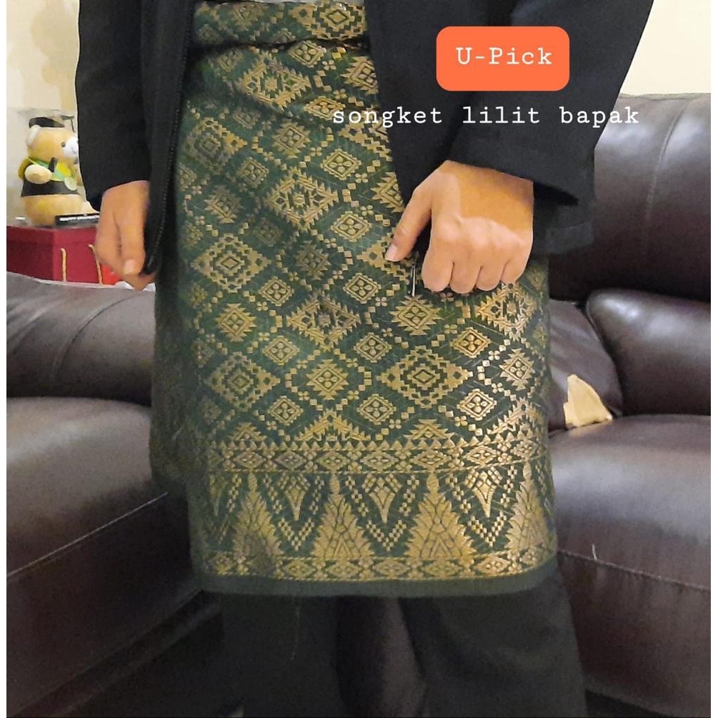 Kain songket Bapak Melayu / Sarung Songket Pria / Bawahan Kebaya Cowok promo DVN style