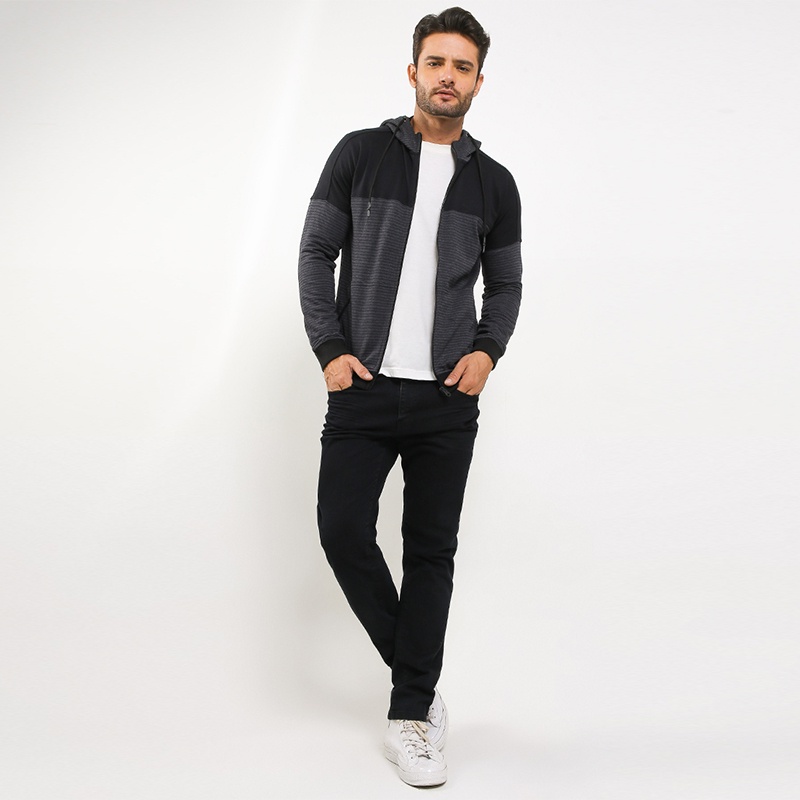 Jaket Pria Cressida The Next Level Color Block Hoodie Jacket kb079h
