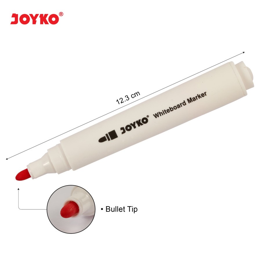 Color Whiteboard Marker Spidol Warna Papan Tulis Joyko WMC-51 12 Warna