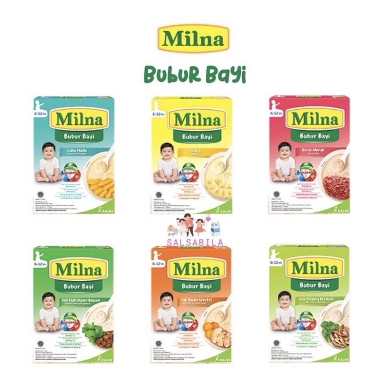Milna Bubur Bayi 6+ &amp; 8+ 100 gr