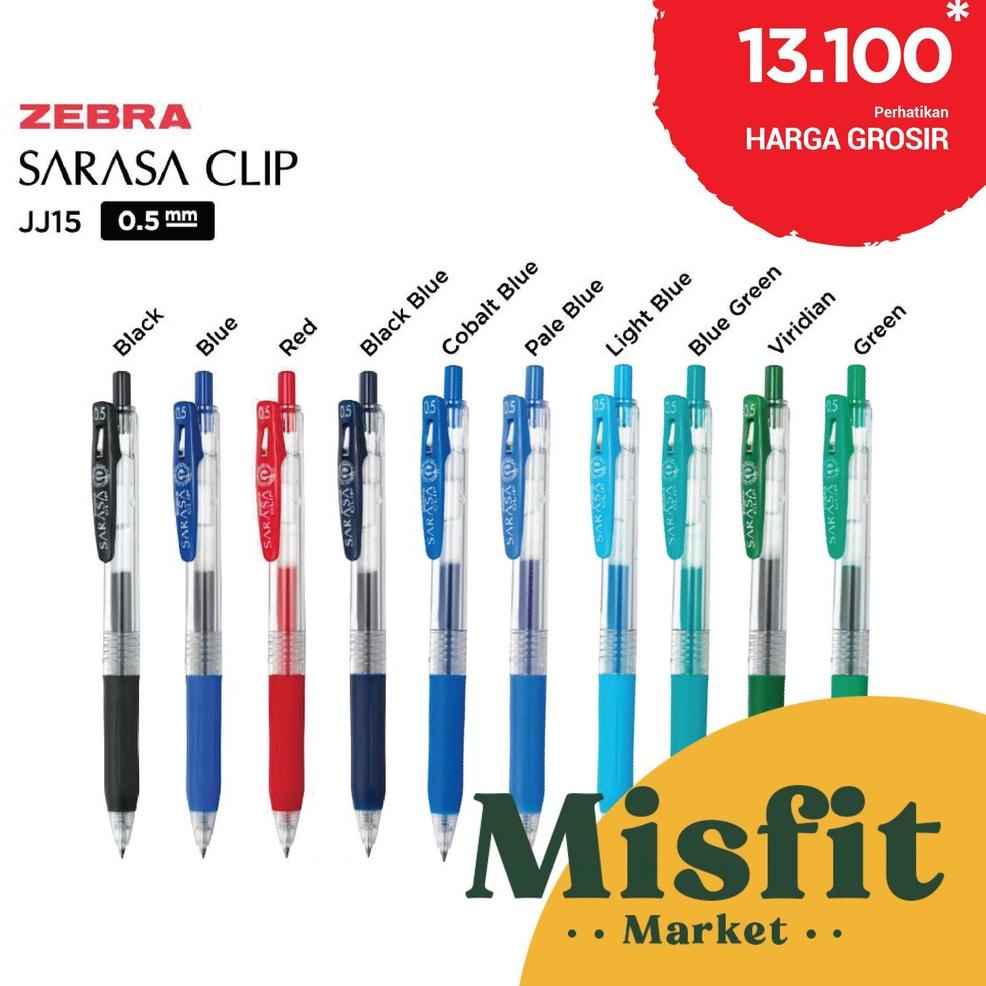 

»»» ZEBRA SARASA CLIP JJ15 Gel Pen 0.5 mm Pulpen Bolpoin