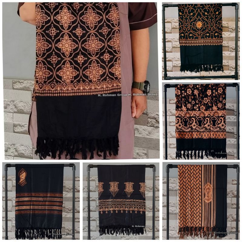 Sorban Kasmiri hitam Surban Ar Rida solo motif batik Surban trompah majelis rosul