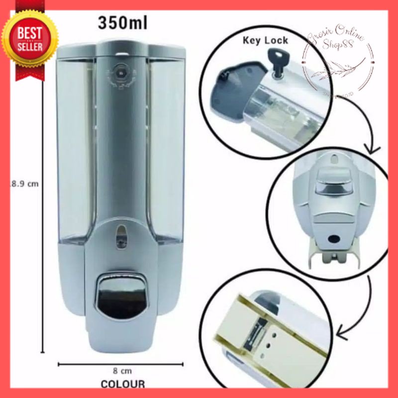 GOS -A303- Tempat Sabun Cair Tabung Single - Dispenser Sabun Cair Single - Hand Soap Key Lock