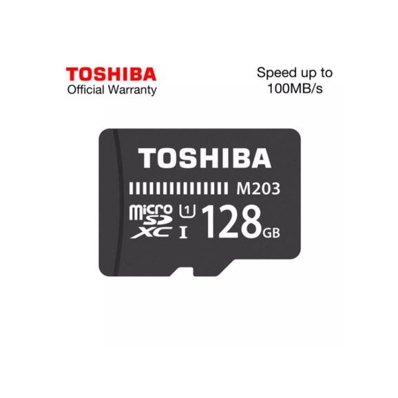 TOSHIBA MicroSD M203 UHS-1 Class10 (R 100) 128GB Original Garansi Resmi