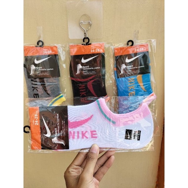 [SOCK] KAOS KAKI NIKE ORIGINAL SELUTUT KAKI  BIRU MUDA PINK HITAM LEMBUT HALUS LENTUR CEWEK WANITA KADO HADIAH