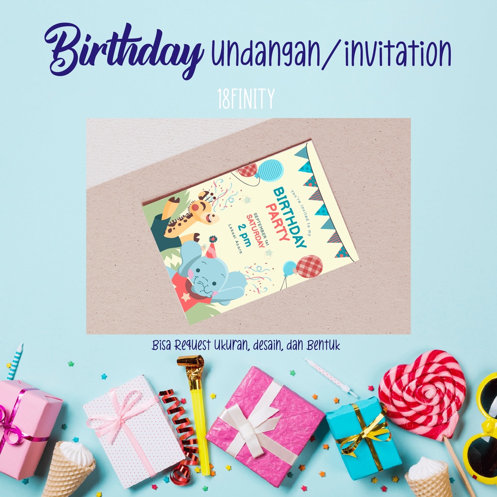 

UNDANGAN ULTAH / ULANG TAHUN / BIRTHDAY ANAK / KARTU CUSTOM / FREE PLASTIK LUCU DINO DINOSAURUS HEWAN KUDA KEBUN BINATANG Barbie wednesday dinosaurus roblox anya ANIMAL COWO CEWE PEREMPUAN LAKI-LAKI SUKA-SUKA DESAIN DESIGN