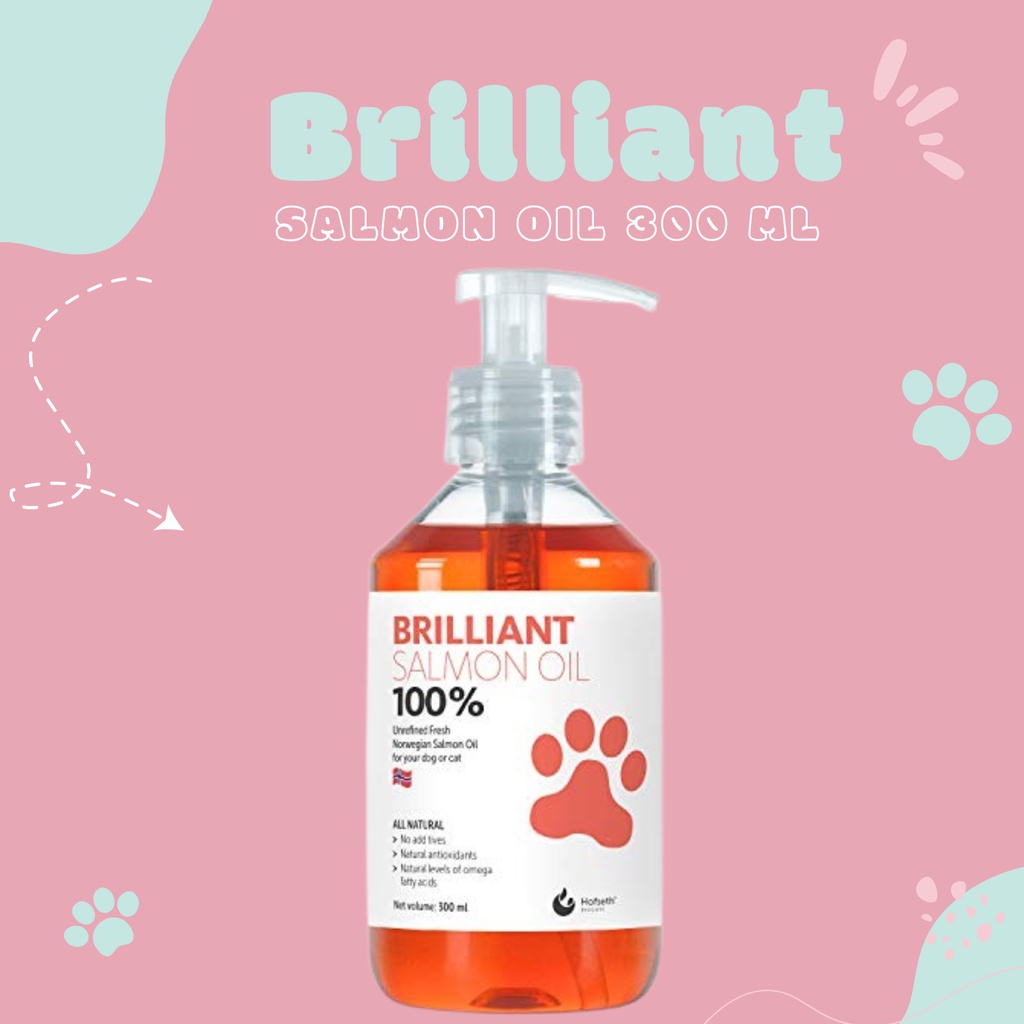 Brilliant Salmon Oil For Dog Cat 300 Ml - Vitamin Omega Anjing Kucing