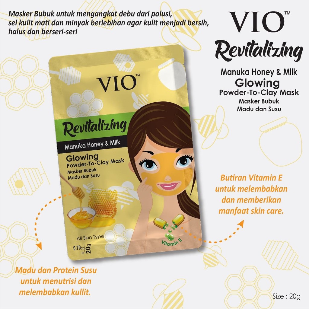 VIO GLOWING POWDER TO CLAY MASK 20G