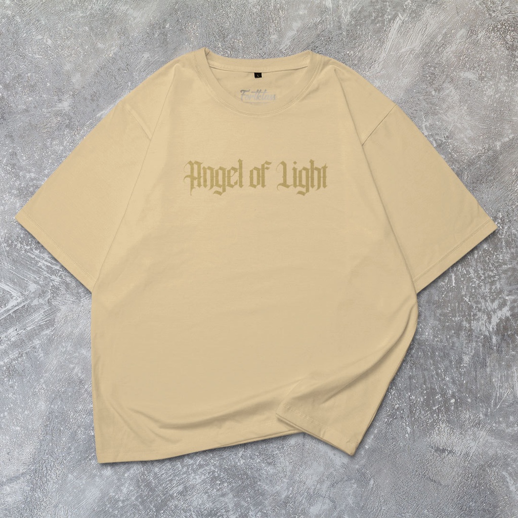 HIPNOP Kaos Oversize LIGHT ANGEL T-Shirt Cowo Premium Kaos BigSize Pria