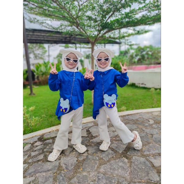 1-6 Tahun Kemeja NAZNEN POPLIN 30S PREMIUM  Kemeja Anak Perempuan Lengan Panjang | Kemeja Anak Cewe Keren | Kemeja Polos Anak Perempuan
