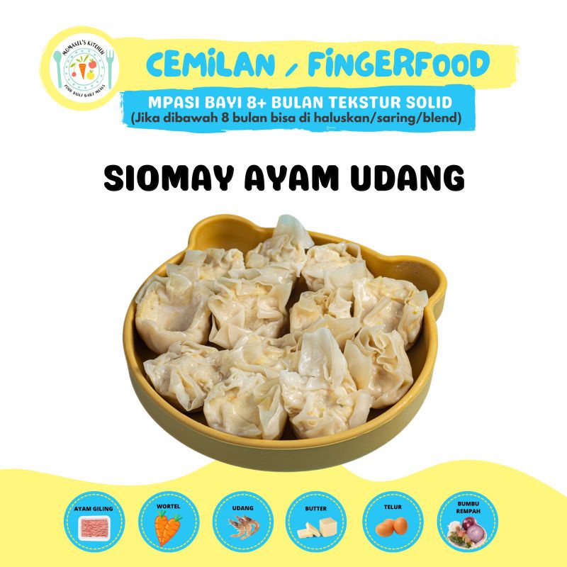 

SIOMAY AYAM UDANG WORTEL (MPASI BABY BALITA FROZEN/PENAMBAH BB/CAMILAN ANAK)