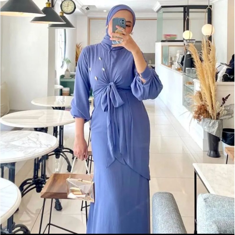 ALLANA DRESS LEBARAN CERUTI IKAT SIMPLE | Dress Lebaran Ootd Bridesmaid