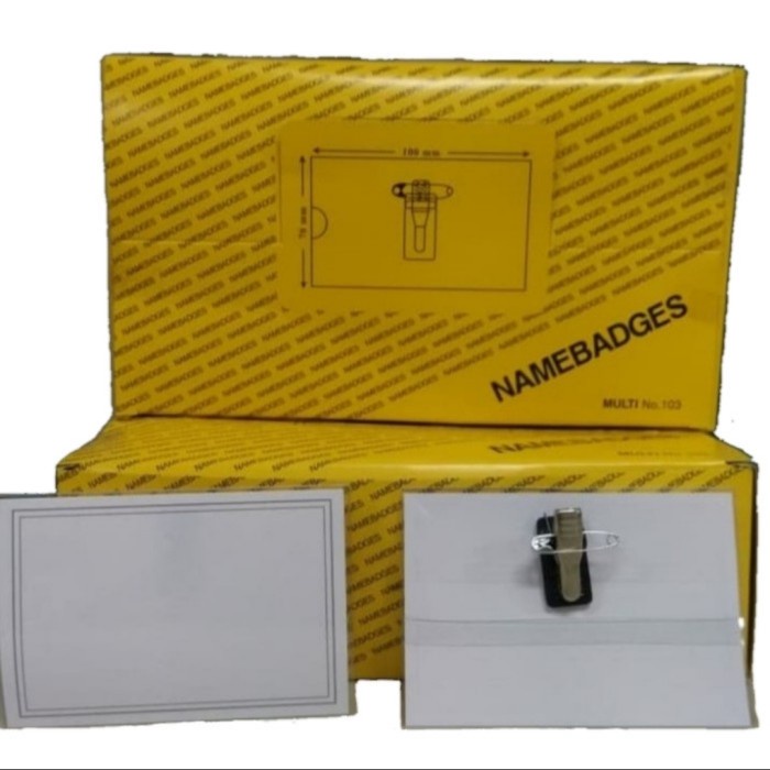 

Tag Holder Namebadges Id Card Multi Kuning No 103 Nametag Isi 50 Pcs 7 X 10 Cm