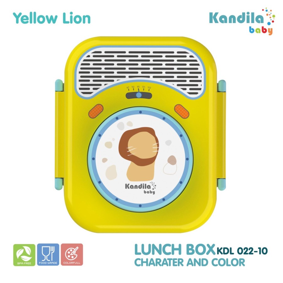 KANDILA BABY LUNCH BOX WITH SPOON 680ML KDL022-10 Kotak Makan Anak