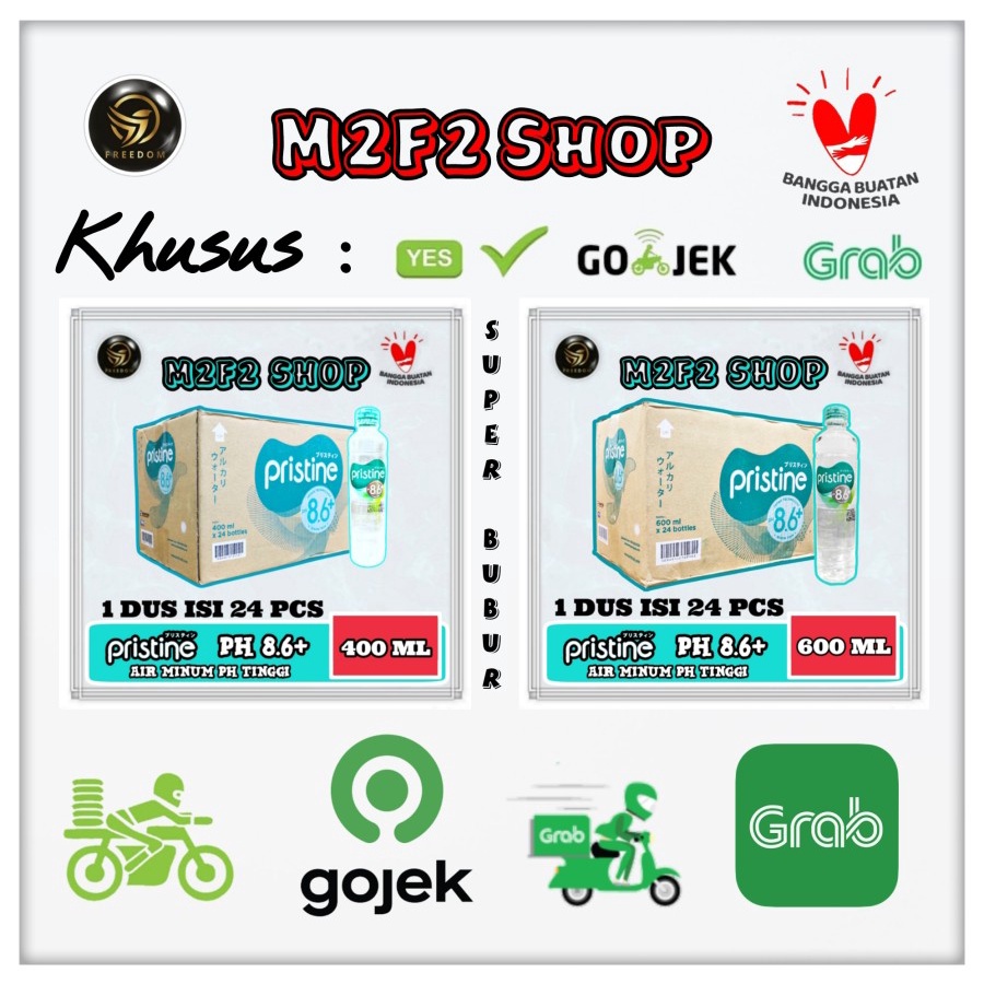 

Air Mineral Pristine pH8.6+ Kemasan Karton (Khusus Bluebird/Gojek/Grab)