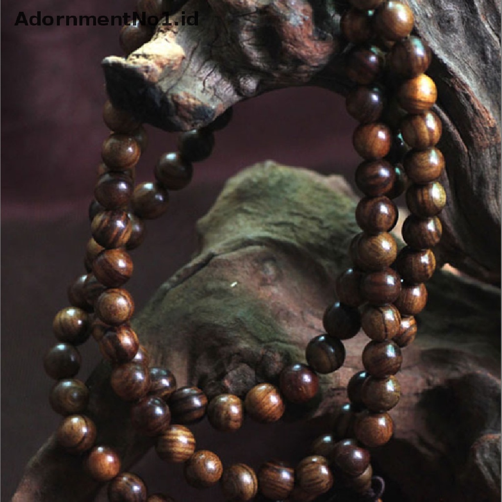 [AdornmentNo1] Black rose108 8MM Tasbih Buddha Mala Kalung/Gelang [ID]