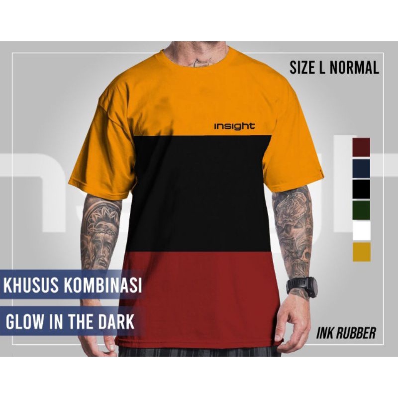 kaos pecah pola pria kombinasi 3 warna cod seluruh Indonesia