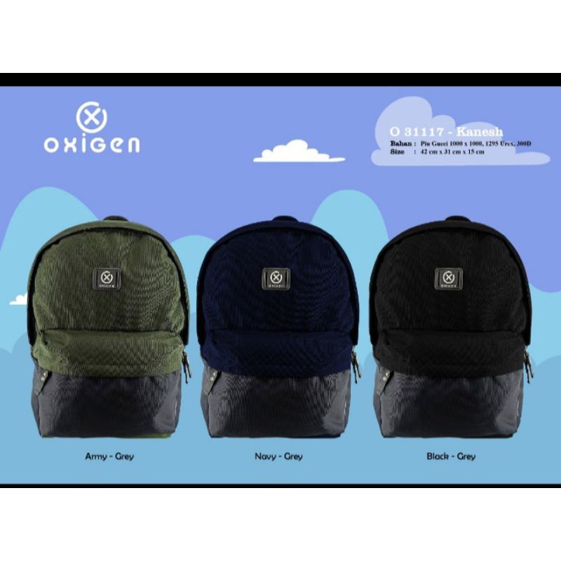 Tas sekolah tas ransel merk "OXIGEN" original