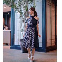 Preloved Melvee Dress Batik Premium Blue