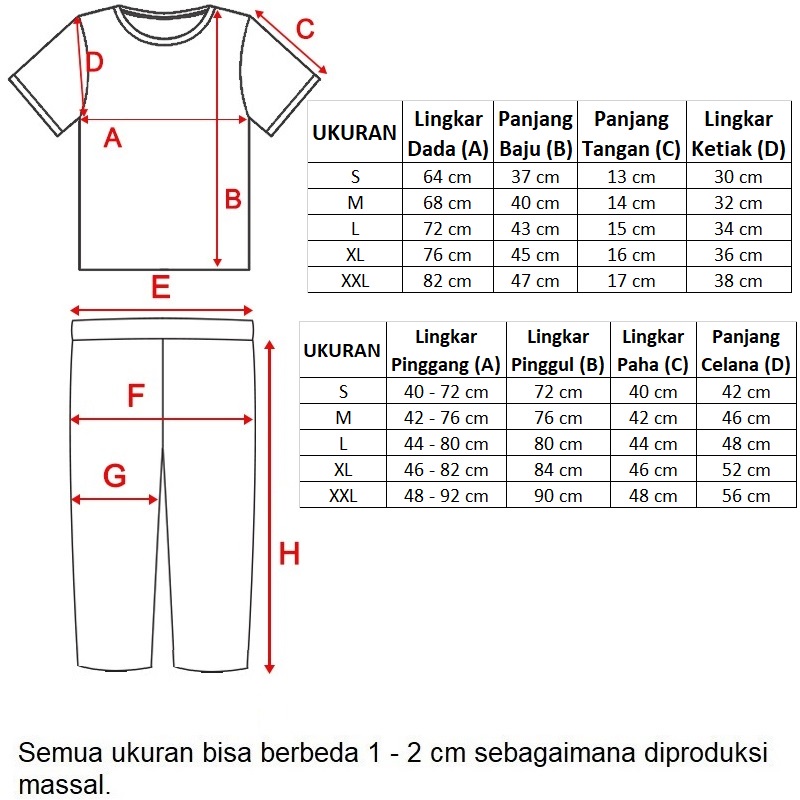 Hanamichi ARVIN Setelan Piyama Anak Lengan Pendek Celana 3/4