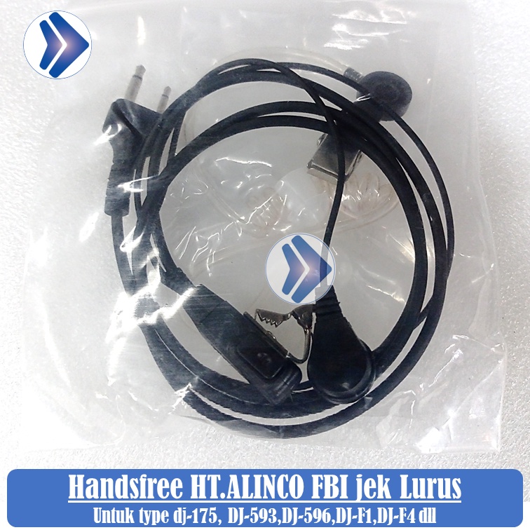 Handsfree FBI jek lurus HT LAlinco DJ-175, DJ-175E, DJ-193, dll