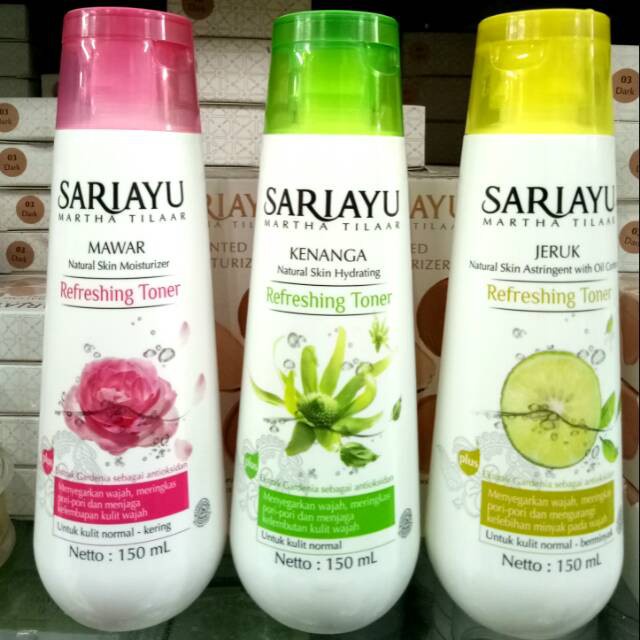 Sariayu Refreshing Toner Mawar - Toner Pembersih Penyegar Wajah Mawar untuk Kulit Kering Sariayu 150 ml