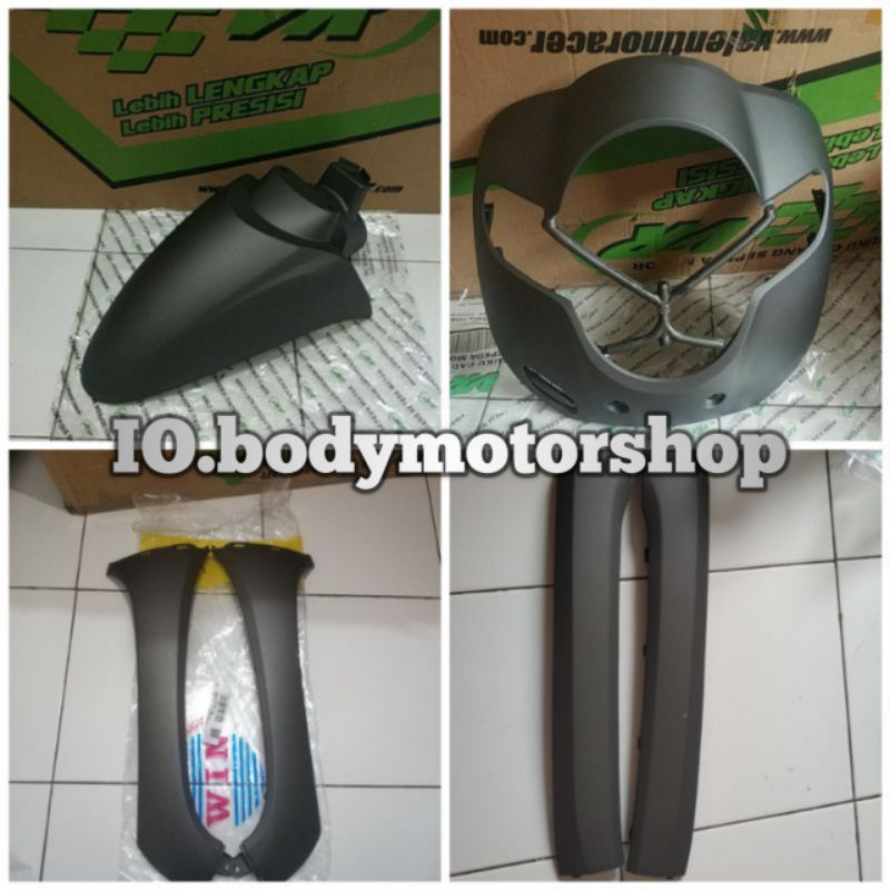 paket body depan scoopy donat 2017 2018 2019 2020 hitam putih merah doff
