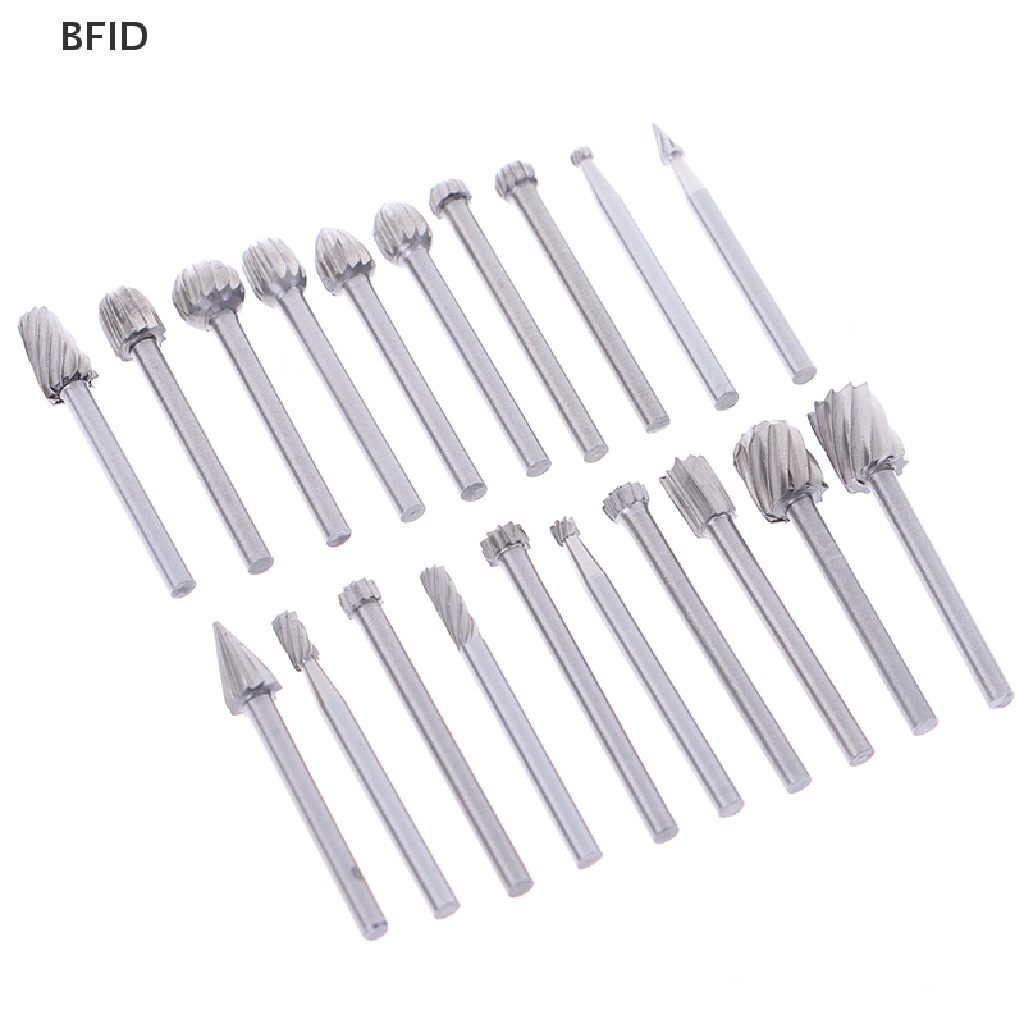 [BFID] 20pcs Tungsten Carbide Rotary Point Burr Die Grinder Shank Set 3 * 40mm [ID]