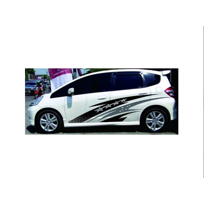 hidayah shop Stiker Cutting Mobil Honda Jazz Stiker Cutting Side Body Mobil Jazz Stiker Mobil Honda 