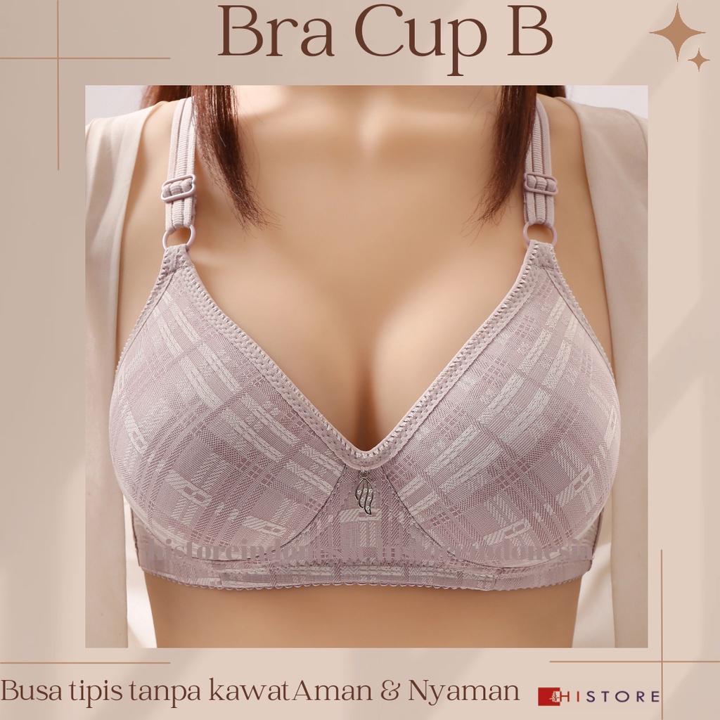 [HI] Bra BH FASHION Wanita CUP 3/4B Bra wanita Premium BH Busa Tipis Tanpa Kawat Sangat Nyaman S100