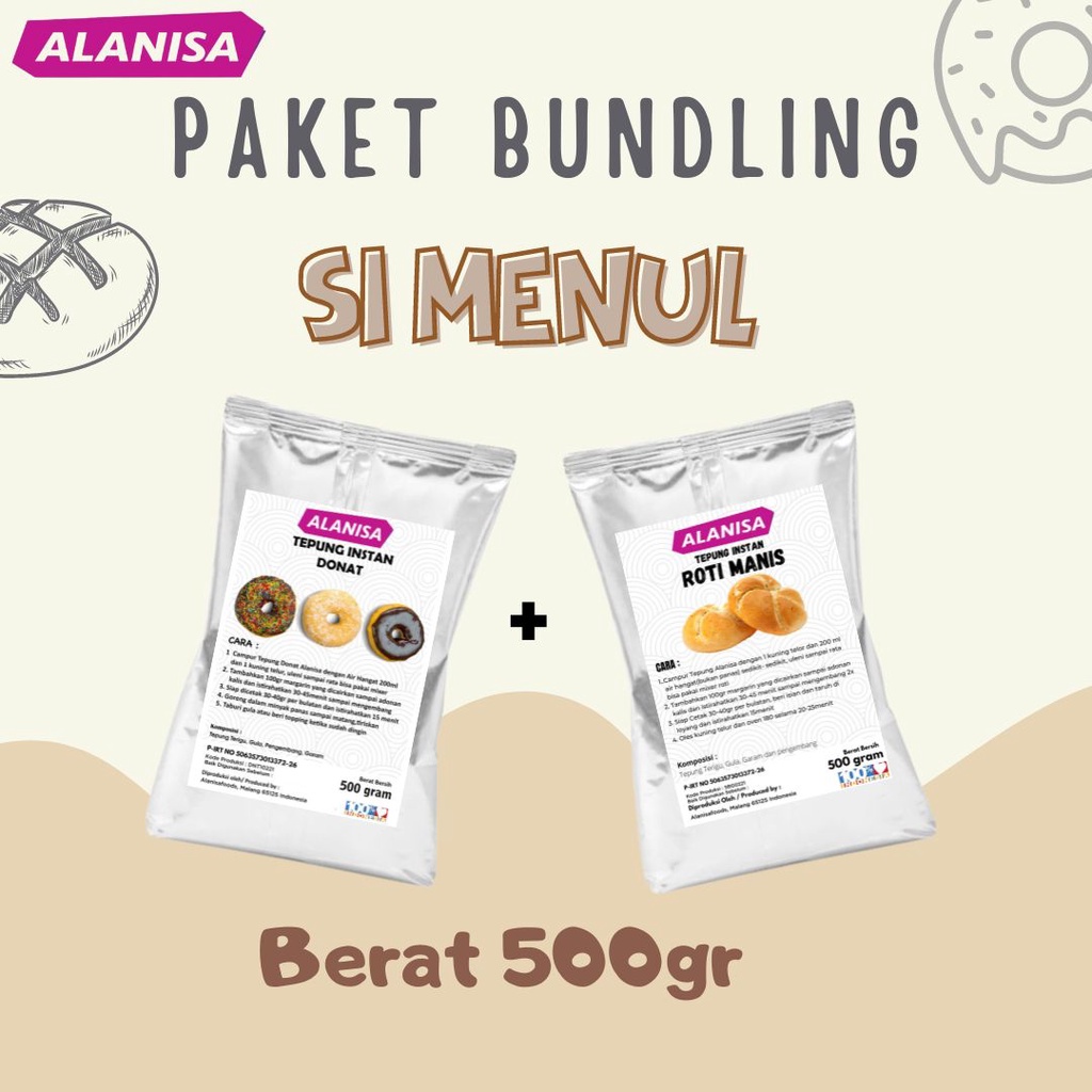 

PAKET BUNDLING SI MENUL ( TEPUNG DONAT 500GR + TEPUNG ROTI MANIS)