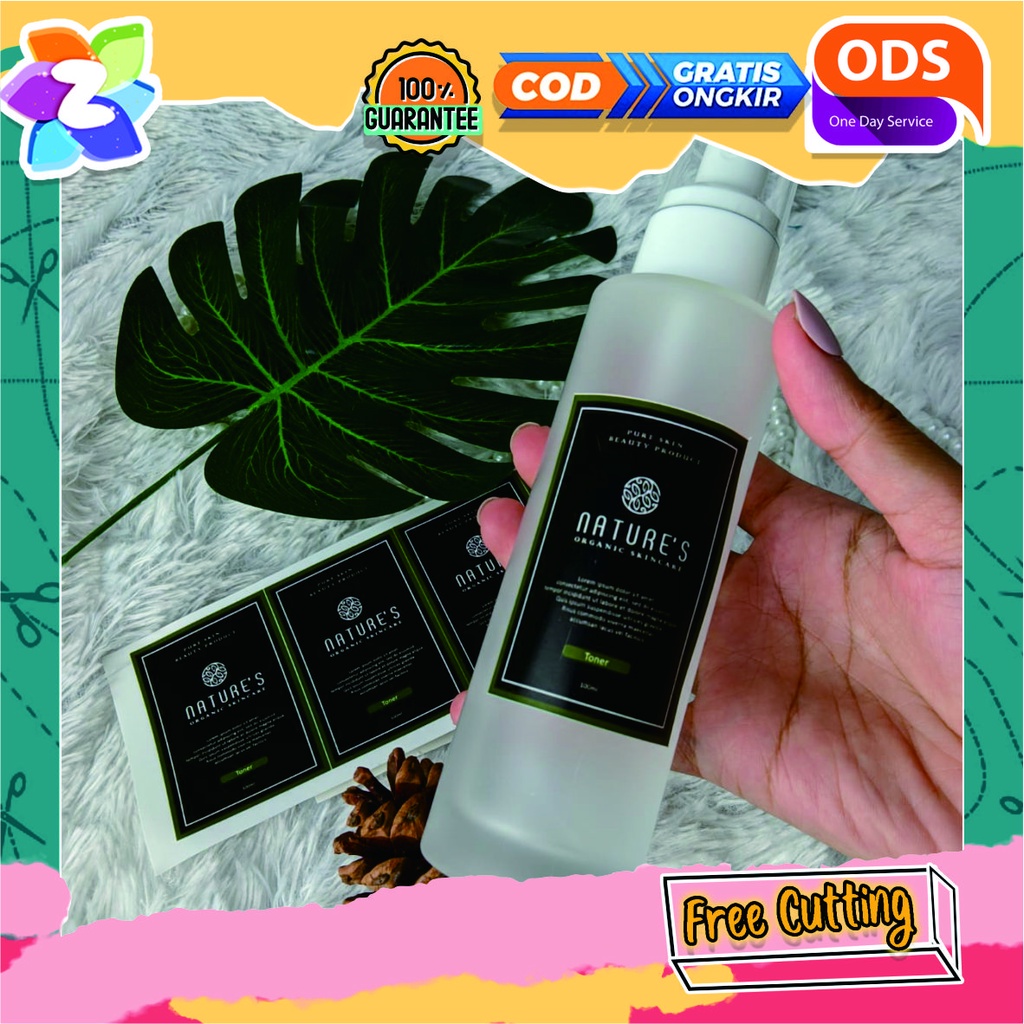 

Stiker Label Skincare Kotak Persegi Stiker Kecantikan Free Design