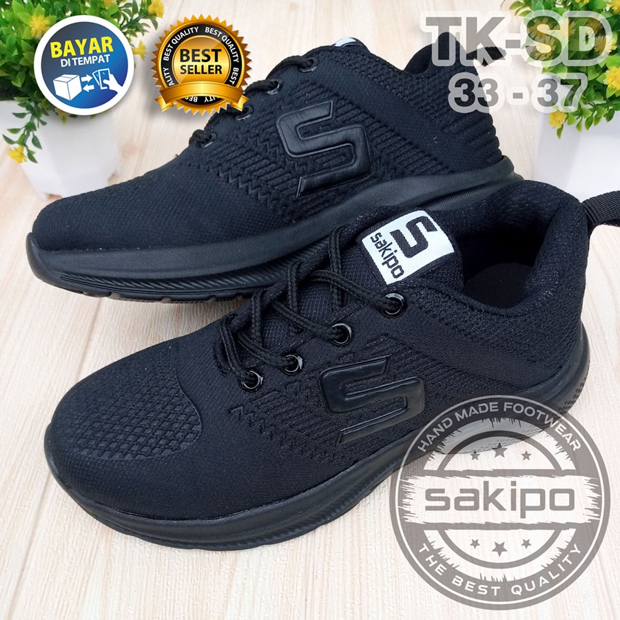 PROMO BTS KEMBALI SEKOLAH !! SEPATU SEKOLAH HITAM POLOS TK SD UKURAN 33 - 37 / SEPATU HITAM ANAK - ANAK TK / SEPATU SEKOLAH SD / SEPATU KIDS ORIGINAL / SAKIPO