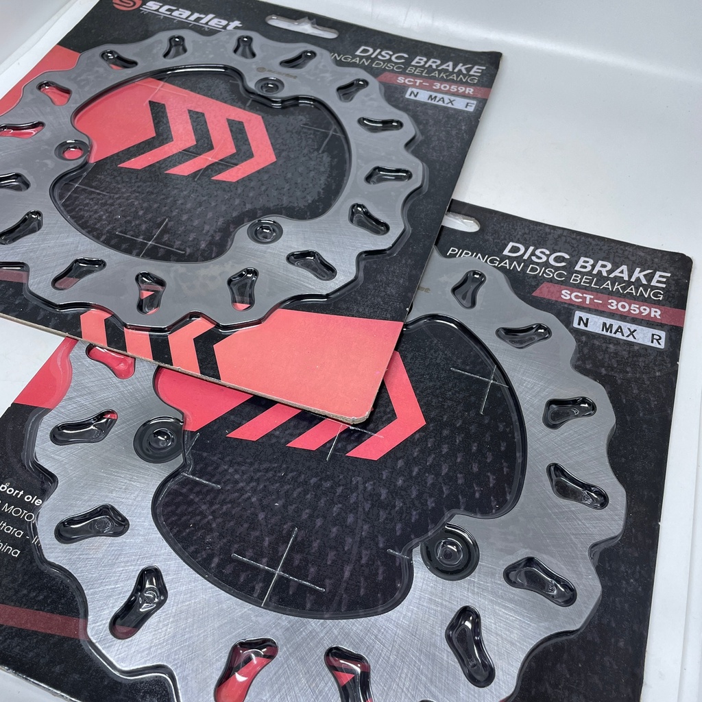 PAKET DISK PIRINGAN CAKRAM DEPAN BELAKANG NMAX AEROX LEXI STANDAR MODEL SCARLET