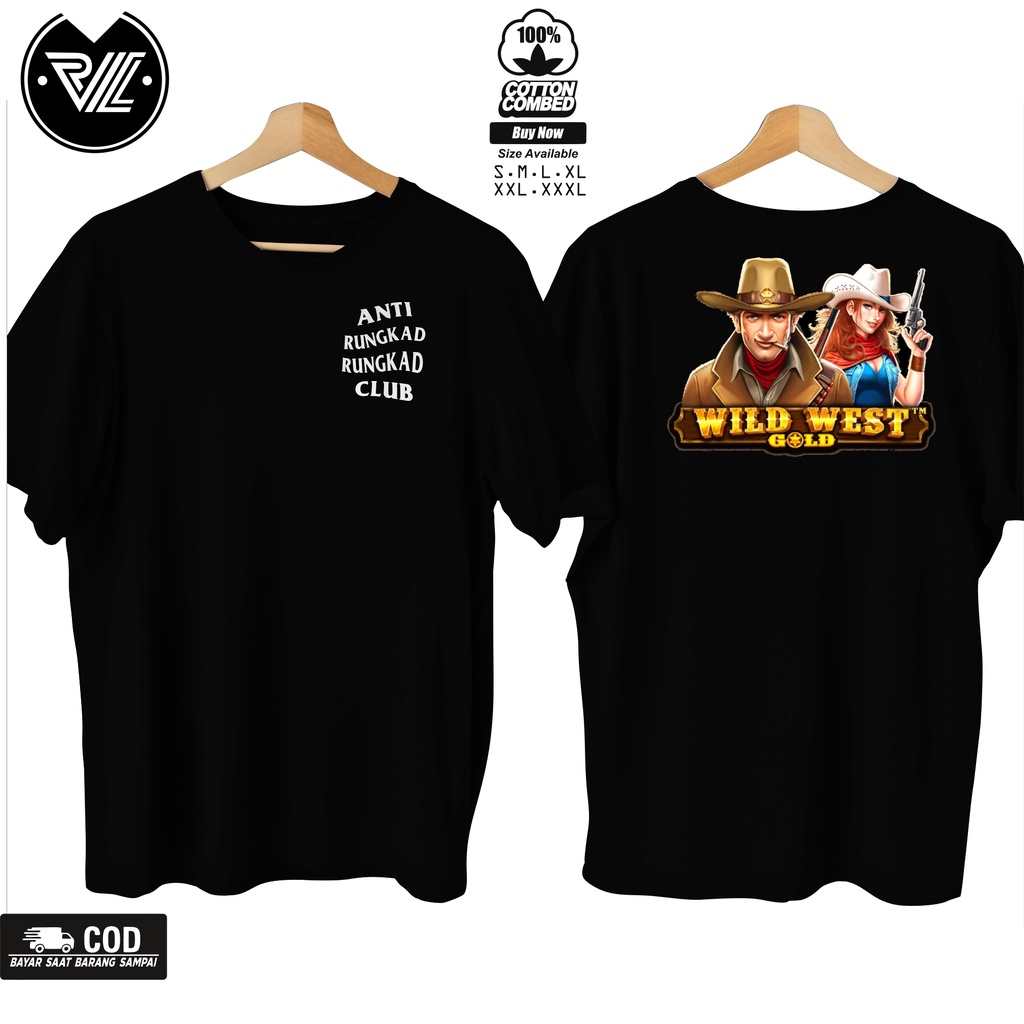 Tshirt Baju Kaos SLOT Wild West Gold WWG New / Kaos game Slot Pragmatic play / Kaos slot PG soft / K