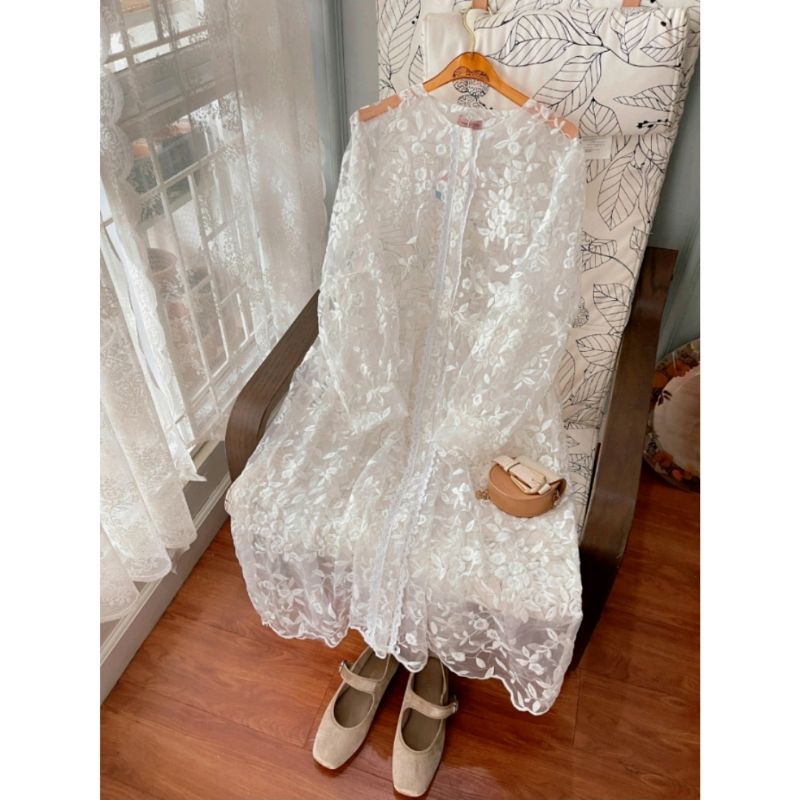 Midi organza leavy midi organza azalea by haideeorlin