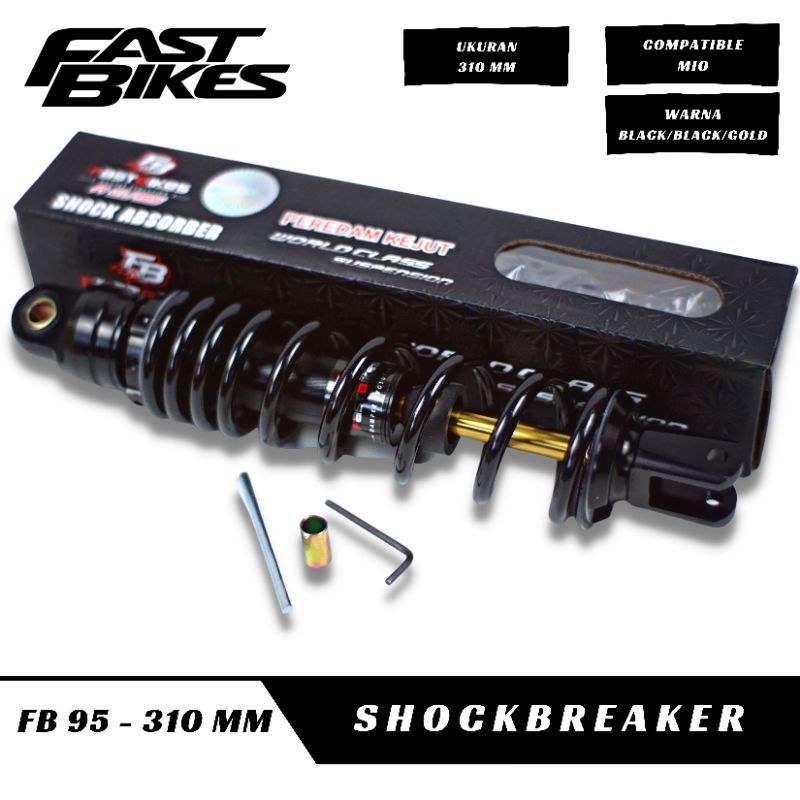 Shockbreaker Matic Non Tabung Fast Bikes Ukuran 310mm 330mm Universal Vario Beat Mio Scoopy spacy fino dll