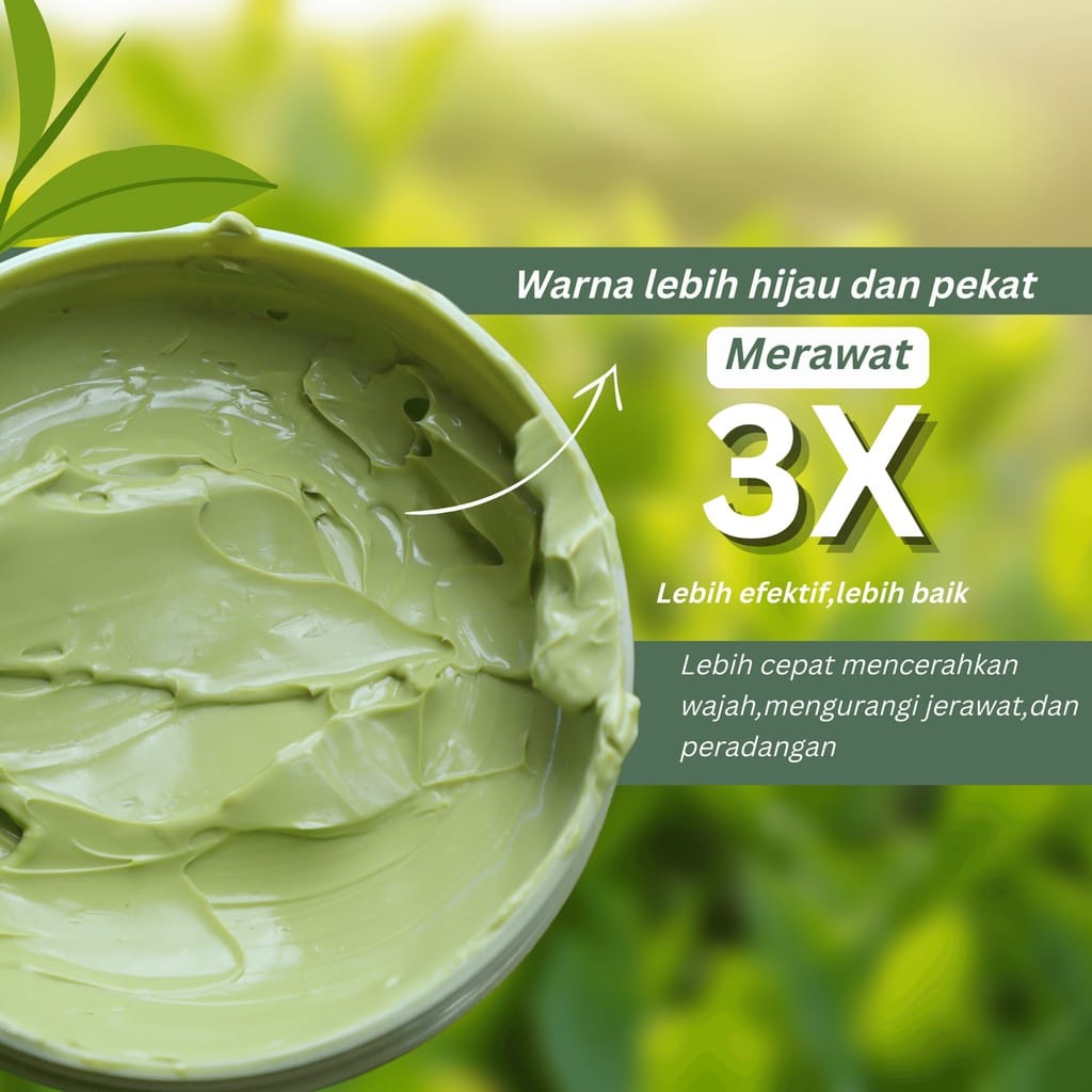 FEALI MASKER GREEN TEA MUD MASK 100GR GREEN TEA CLAY MASK