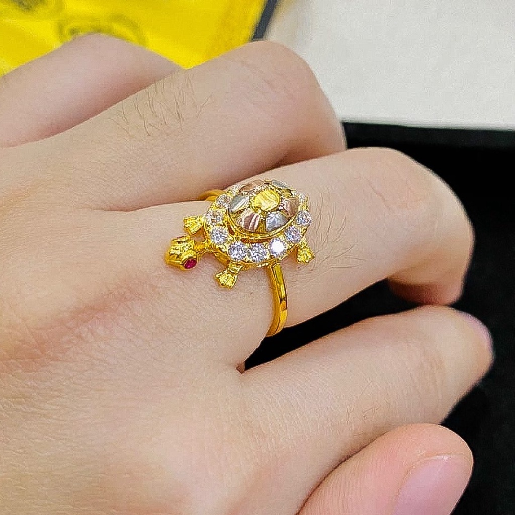 Liontin kalung cincin anak dan dewasa emas asli kadar 700 750 70 75 16k 17k kura kura2 mix 3 warna kombinasi whitegold mainan rantai kura-kura