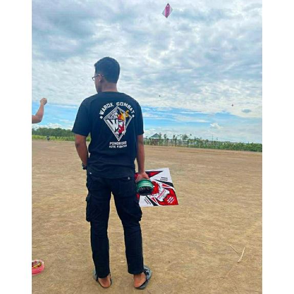 BISA COD Kaos Layangan WAROK COMBAT ( Bebas Request Warna Kaos dan Gratis Tambah Nama) .,