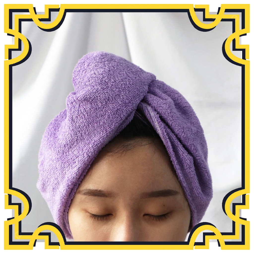 HS HANDUK KERAMAS MANDI MICROFIBER / HANDUK RAMBUT MAGIC TOPI KERAMAS