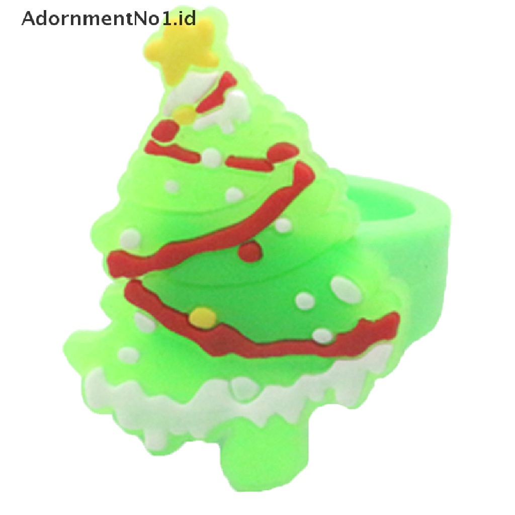 [AdornmentNo1] Menawan Cincin Natal Xmas Santa Claus Snowman Elk Wand Lembut Cincin Plastik Selamat Tahun Baru Mainan Anak Cincin Natal Perlengkapan Pesta [ID]