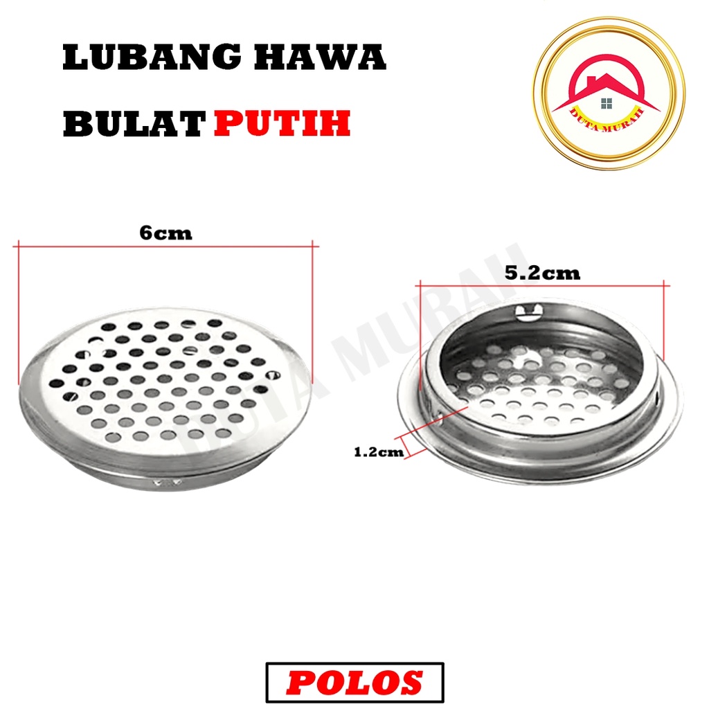 Saringan Udara Lubang Hawa Ventilasi Udara Cabinet Bulat Stainless