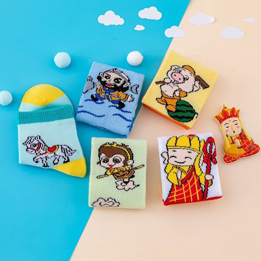INFY - Kaos Kaki Anak Motif Kera Sakti Kaos Kaki Bayi Journey To The West Lucu KK043