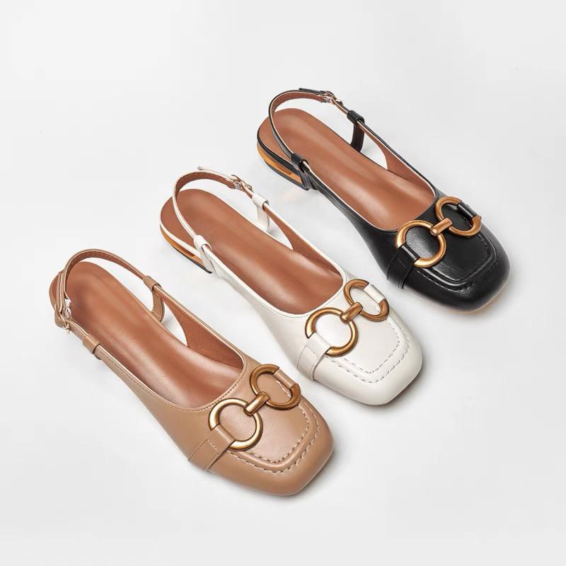 COD BAYAR DITEMPAT!!! 0621 Ballerina Simple Sling Back Flat Shoes